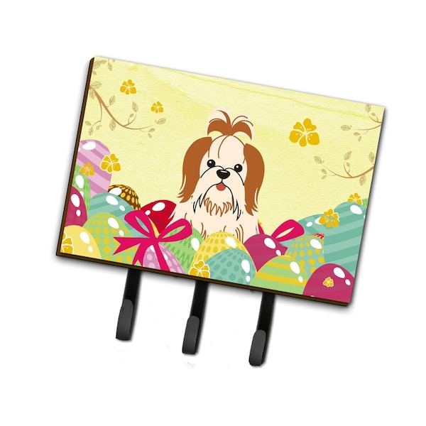 Carolines Treasures Easter Eggs Shih Tzu Red White Leash or Key Holder BB6087TH68 - main